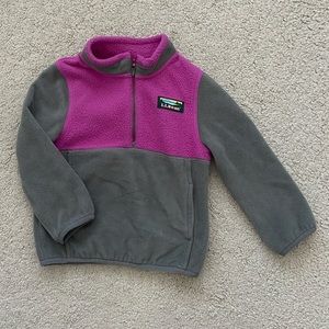 L.L. Bean toddler girls fleece half-zip